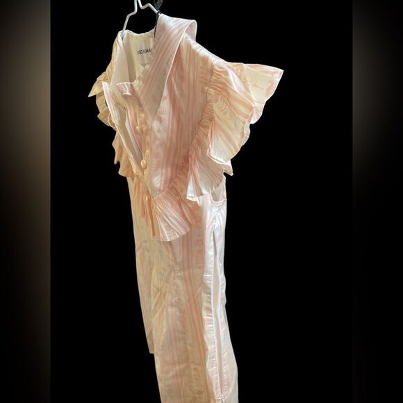 NWT SINDISO KHUMALO Ruffled printed Silk Dress - Picture 9 of 14